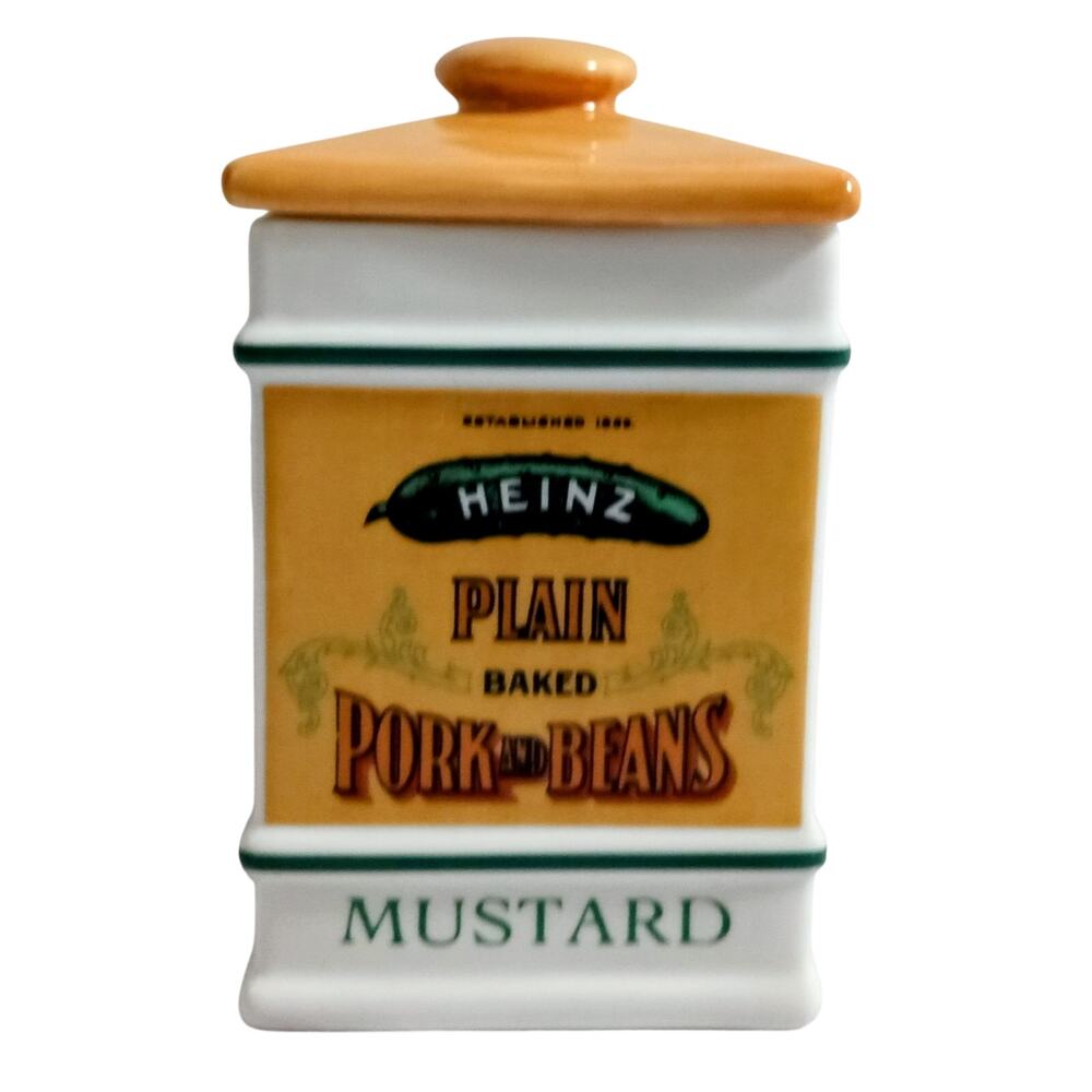 VTG The Country Store Spice Jar Mustard With Lid Heinz Baked Beans 1991